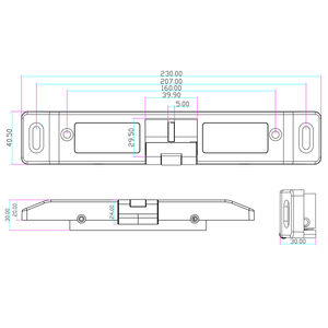 Fail מאובטח להיכשל לחסוך מתכוונן חשמלי Strike נעילה עבור גישה בקרת אש יציאה חירום דלת פאניקה לדחוף בר מנעול - Product Image 6