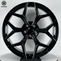 Rueda de Aleación DW de Diseño Dividido, Negro Brillante, Cóncava Profunda, para Vehículos SUV, OEM, Venta al Por Mayor Directa de Fábrica, Personalizada, 16, 17, 18, 19, 20, 22, 24 Pulgadas