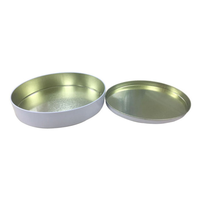 Boîte en fer blanc ovale personnalisée de qualité alimentaire, 4,2 cm de haut, style minimaliste, pour le stockage de biscuits, bonbons et collations