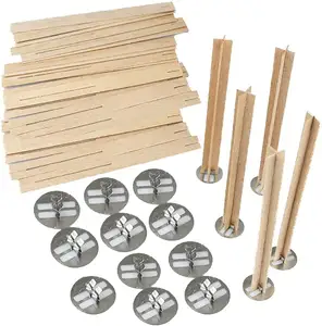 Most Selling Product In Alibaba Eco-friendly Natural Organic Cross Wooden Wicks for Candle Making