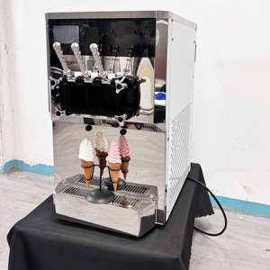 Máquina de helado suave autopasteurizable, máquina comercial de yogur helado, 3 sabores con función de descongelación rápida - Product Image 4