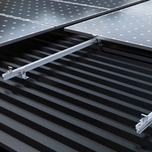 אלומיניום מלא קצה אמצע clamp מסילות גג pv פאנל סוגר מתכת גג l רגל סולארית הרכבה - Product Image 1