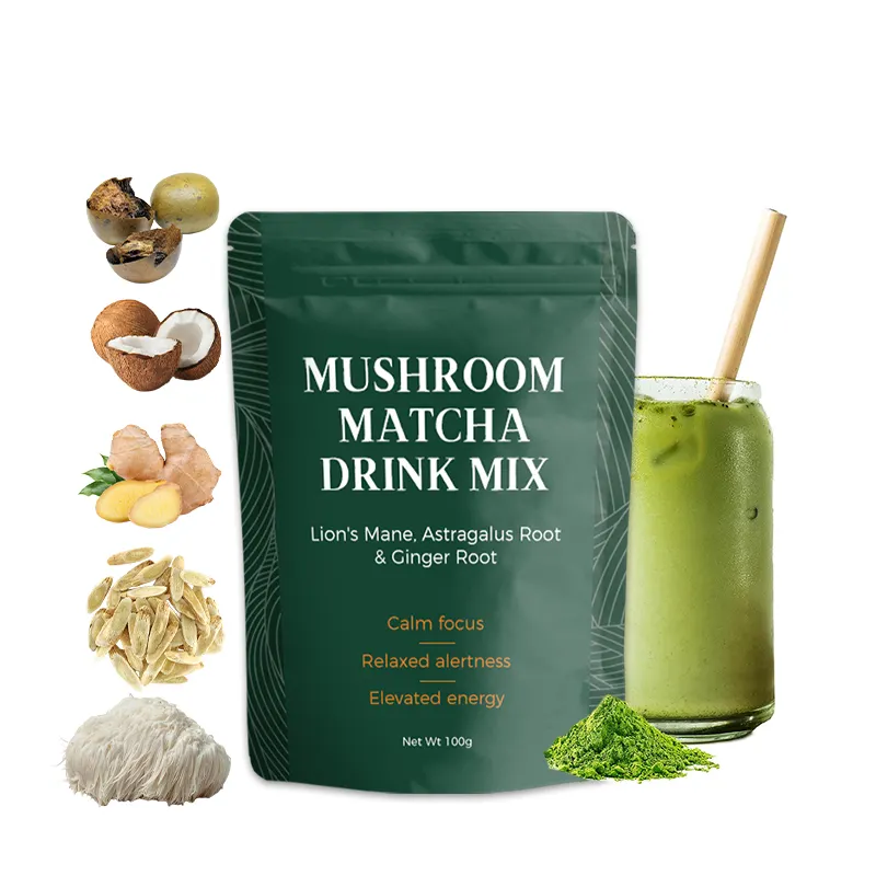 Private package Mushroom Matcha creamer Drink Mix Ceremonial Japanese Matcha tea matcha latte