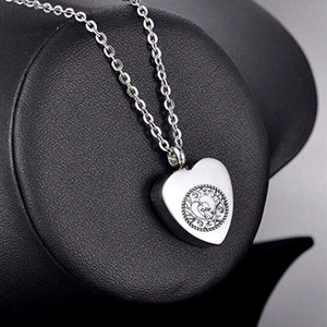 Stainless Steel Silver Cremation <strong>Urn</strong> Memorial Pendant Necklace <strong>Couple</strong> Cat Love Heart Cremation Jewelry for <strong>Ashes</strong>
