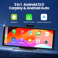 Maustor 10.26 pouces Android 13 lecteur DVD de voiture Portable avec double caméra Dvr sans fil Carplay écran intelligent de voiture universel