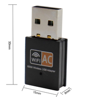Adaptador Wifi USB de doble banda, 600mbps, 2,4 GHz/5GHz, WLAN, Dongle, tarjeta de red