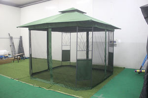 Gazebo esterno con pareti laterali a tendina con cerniera e Gazebo con struttura in acciaio a 2 livelli per <span class=keywords><strong>Patio</strong></span> - Product Image 4