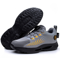 Chaussures de sécurité pour hommes, style NOUVEAU, laçage rapide, respirantes, anti-écrasement, spécifications métalliques, antidérapantes, sécurité, embout en acier