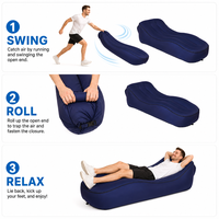 Fauteuil gonflable d'extérieur pour camping et plage, 190x75cm, portable et léger