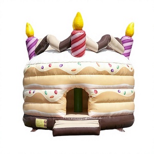 Castillo Inflable Comercial de PVC con Forma de Pastel de Cumpleaños, Casa de Brinco Redonda para 6 Personas, Ideal para Fiestas <span class=keywords><strong>Infantiles</strong></span> y <span class=keywords><strong>Eventos</strong></span> - Product Image 1