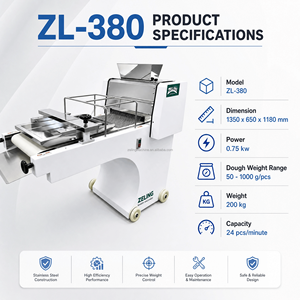 Machine à façonner le pain ZL-380, machine à façonner le pain commercial, 50-1000g <span class=keywords><strong>de</strong></span> pâte pour la production <span class=keywords><strong>de</strong></span> pain <span class=keywords><strong>de</strong></span> mie en <span class=keywords><strong>boulangerie</strong></span> - Product Image 6