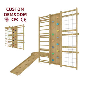 Muro <span class=keywords><strong>de</strong></span> Escalada Infantil Montessori 9 <span class=keywords><strong>en</strong></span> 1 con Escalera, Rocódromo y Barras <span class=keywords><strong>de</strong></span> Dominadas - Product Image 1