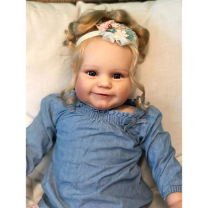 60Cm de alta calidad Maddie gran Reborn niño Pop niña muñeca suave abrazo cuerpo lindo y realista Real bebé niños juguetes regalos - Product Image 4