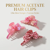 Pince à cheveux en acétate Fanxing pour femme, motif nœud, couleur dégradée, pince requin durable et écologique, accessoires capillaires pour coiffure quotidienne