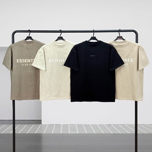 Camiseta de hombre de algodón estampada de doble hilo, estilo urbano, transpirable, que absorbe la humedad, de corte holgado y manga corta, esencial para el verano. - Product Image 1