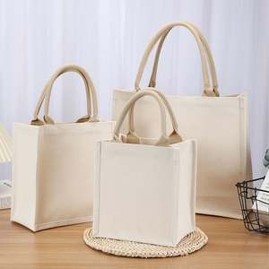 Sac fourre-tout en toile de jute personnalisé avec logo, vente en gros du fabricant, imprimé uni, sac de shopping en toile - Product Image 3