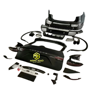 Pour Porsche Cayenne 958.2 958.1 (2018-2023) – Comprend un kit de mise à niveau du pare-chocs avant, un <span class=keywords><strong>garde</strong></span>-boue de capot moteur, des phares et des feux arrière. - Product Image 1