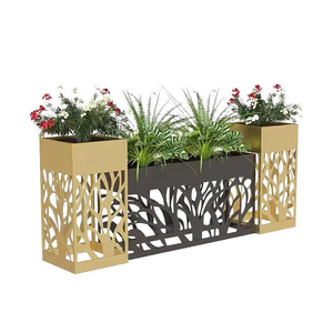 Kit di Vasi Rettangolari Grandi in Alluminio Personalizzati per Fiori, Vasi da Esterno per Casa e Giardino, Fioriere Decorative in Metallo per Alberi, Bellissimi - Product Image 1