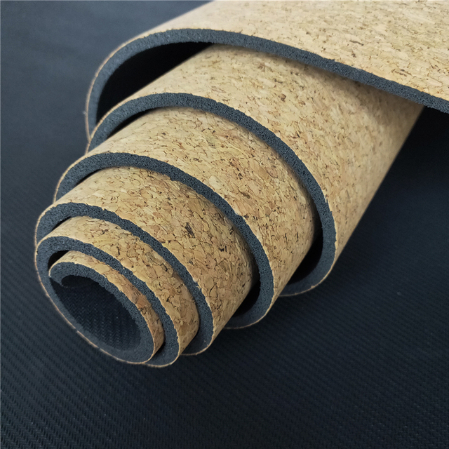Premium 72\" X 24\" 5mm Solid Thick Non-Slip Cork Yoga Mat 100% Environmentally Friendly for Exercise & Fitness