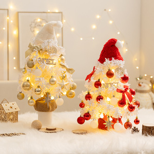 Mini árbol de Navidad artificial de 45 cm con luz, árbol de Navidad de mesa <span class=keywords><strong>para</strong></span> interiores y exteriores, decoración navideña DIY <span class=keywords><strong>para</strong></span> el hogar, fiestas y bodas - Product Image 1