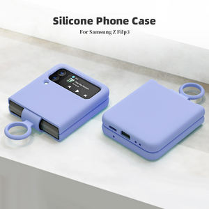 Coque de téléphone en Silicone liquide antichoc de haute qualité pour <span class=keywords><strong>Samsung</strong></span> Z <span class=keywords><strong>Flip</strong></span> 3 4 5 6 avec porte-anneau Design Ins pour <span class=keywords><strong>Samsung</strong></span> Z <span class=keywords><strong>Flip</strong></span> - Product Image 4