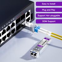 XZSNET 10GBASE-LR SFP Transceiver LC Module Fibre Monomode Lot de 2 FTTH Compatible LAN Filaire Ubiquiti Mikrotik Meraki 1 An