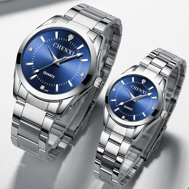 CHENXI Hot Selling Couple Stainless Steel Waterproof Luminous Men Women Quartz Watch