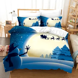 Skin friendly duvet and duvet cover CHRISTMAS 2 designers sheets bedding set colorful bed sheet designs