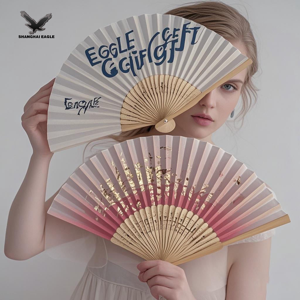 21cm bamboo +fabric hand fan