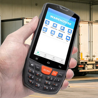 Terminal de données mobile Android portable IP65 4 pouces robuste pour l'inventaire, 4+64 Go, NFC, RFID, WiFi, CPU, lecteur de codes-barres 1D 2D, en stock