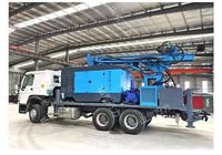 Foreuse de puits d'eau montée sur camion avec moteur diesel, profondeur maximale de 600 m, composants essentiels du moteur, utilisation facile