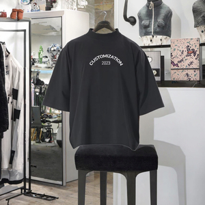เสื้อยืดผู้ชายทรงโอเวอร์ไซส์ SHENGSHI ผ้าคอตตอนเจอร์ซีย์ 100% หนัก 300 กรัม พิมพ์ลายฮิปฮอป ซักแล้วไม่ยับ แห้งเร็ว สวมใส่สบาย - Product Image 3