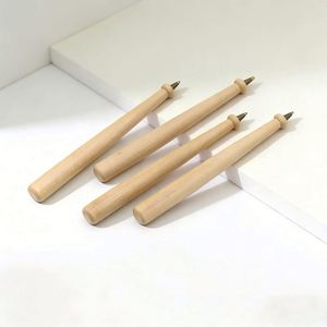 Bolígrafos Ecológicos de Madera con Forma de Bate de Béisbol, Personalizables con Logotipo, Ideales para Niños, Venta al Por Mayor - Product Image 2