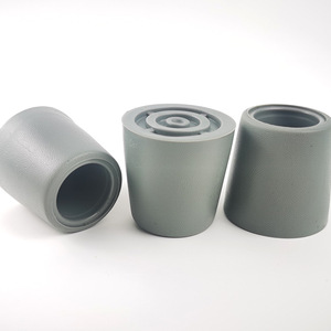 Manchons tubulaires en plastique gris épais pour pieds de chaise d'hôpital, patins de base durables antidérapants et amortisseurs - Product Image 1