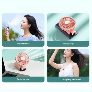 พัดลมพกพาขนาดเล็กแบบพับได้ พร้อมหน้าจอดิจิตอล สำหรับนักเรียน พัดลมคล้องคอ จัดจำหน่ายโดยตรงจากโรงงาน - Product Image 6
