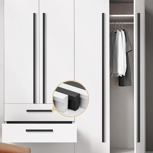 Minimalist Contemporary Long Cabinet Door Handles 40-500mm Brushed Gold Zinc T-Bar Cupboard Pulls <b>Dresser</b> <b>Knob</b> Kitchen Wardrobe - Product Image 4