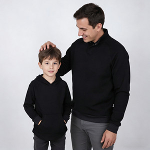 Abbigliamento Coordinato Famiglia Personalizzato in Cotone di Bambù ad Asciugatura Rapida, Manica Lunga, Spalle Scivolate, Felpa per Mamma, <span class=keywords><strong>Papà</strong></span>, Bambina e Bambino - Product Image 1