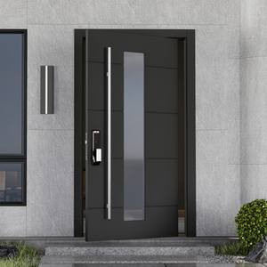 Fabricant chinois de premier plan, portes extérieures pré-assemblées sur mesure, portes d'entrée, portes extérieures pivotantes résistantes aux ouragans à Foshan - Product Image 2