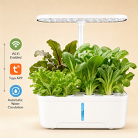 12 pods, application Tuya, contrôle par programme, LED, spectre complet, jardin hydroponique d'intérieur, mini jardin intelligent hydroponique