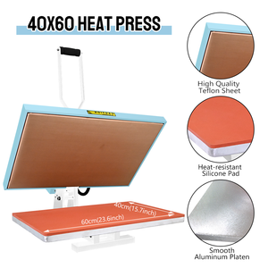 Baiyin 40*60cm presse à chaud manuelle européenne à haute pression pour sublimation - Product Image 6