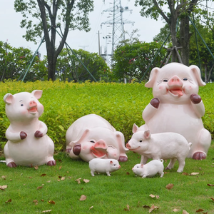 Usine personnalisée <span class=keywords><strong>cochon</strong></span> statue animal volaille sculpture pour la décoration de la maison ferme jardin décoration - Product Image 2