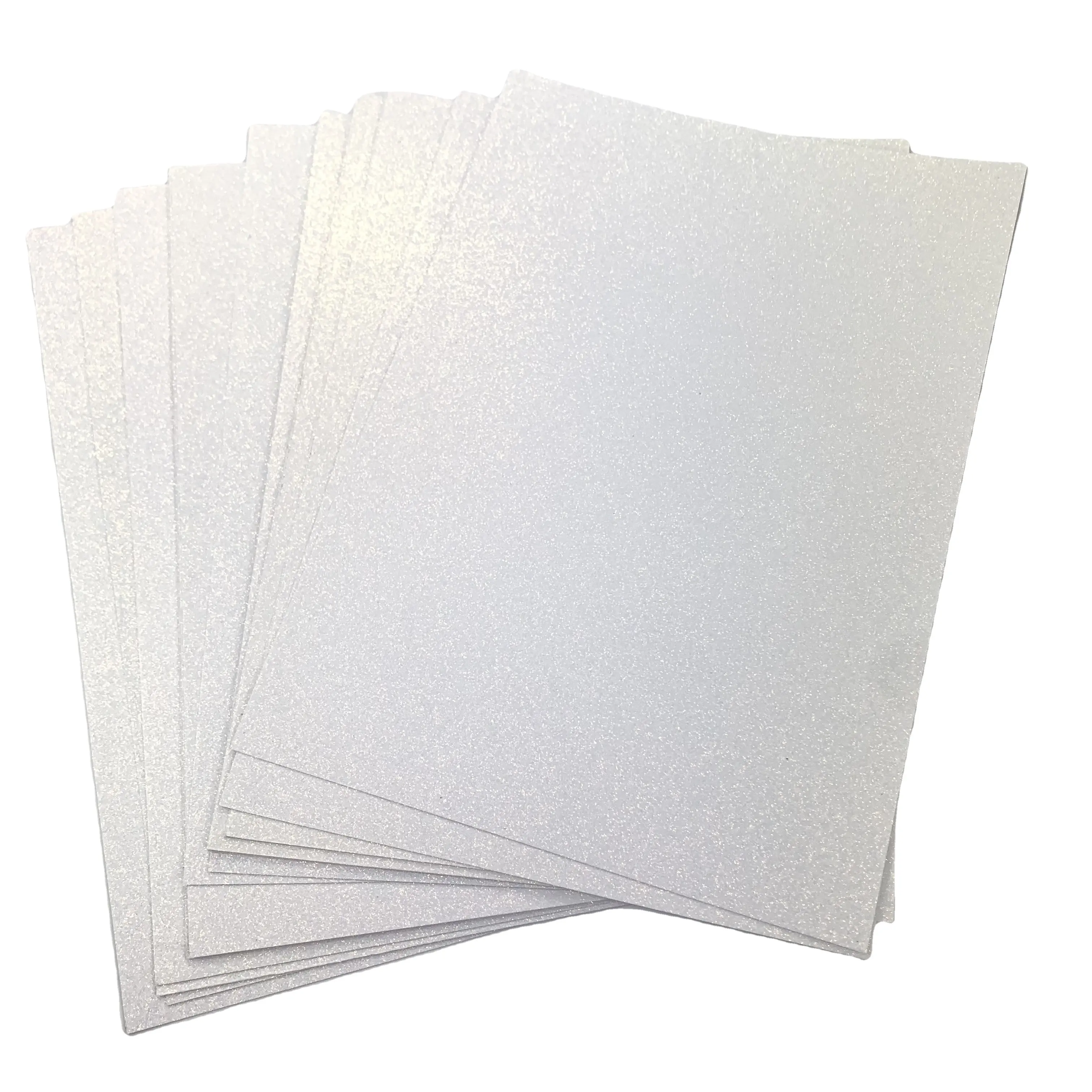 Personalizzato Multi colore bianco Glitter cartoncino carta ECO Friendly fai da te artigianato Glitter cartoncino all'ingrosso per confezioni regalo