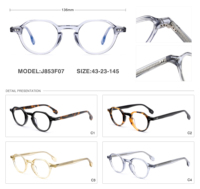 Vente en gros d'usine : Nouveauté – Montures de lunettes transparentes rondes en acétate épais