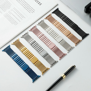 Correa de <span class=keywords><strong>reloj</strong></span> de <span class=keywords><strong>malla</strong></span> milanesa de acero inoxidable con hebilla magnética de metal, de 22 mm - Product Image 1