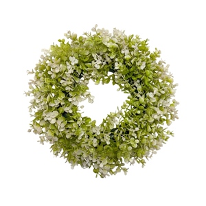 Corona Redonda de Flores Artificiales de Eucalipto, Hecha a Mano, Ecológica, Decorativa para Fiestas, Navidad, Puerta, Pared y Hogar - Product Image 3