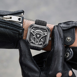 Reloj de pulsera personalizado OEM de 43 mm con caja de acero inoxidable y correa de silicona para hombre, reloj único con esfera luminosa, deportivo, cuadrado, de cuarzo. - Product Image 3