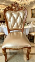 Silla de Comedor de Madera Maciza de Estilo Europeo Moderno y Minimalista con Tapicería de Tela Acolchada Suave - Ideal para el Hogar, Hotel o Uso con Computadora