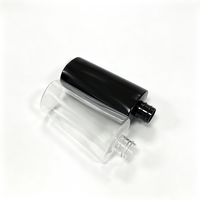 Flacon pulvérisateur conique PET-100 à contraste de couleurs, vaporisateur lavande/noir, brume fine pour brume faciale, parfum, logo personnalisé