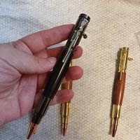 Pena Taktis Kreatif Keren Kaliber 30 Berbahan Kuningan Model Bolt Action, Pena Bolpoin Logam 1.0mm, Pena Tulis Hadiah, Logo Dapat Disesuaikan