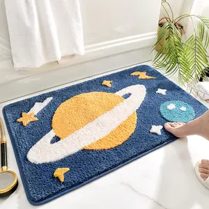 Забавный нескользящий моющийся коврик для ванной комнаты, водовпитывающий милый коврик для ванной